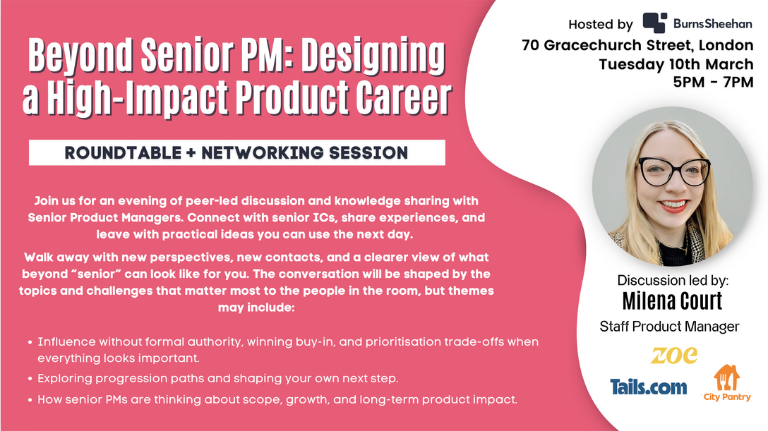 Roundtable event for Senior Product Managers